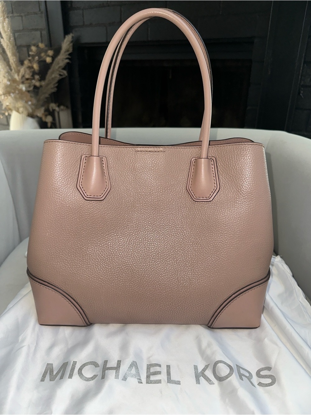 Michael Kors Blush Pink Leather Satchel - Picture 10 of 10